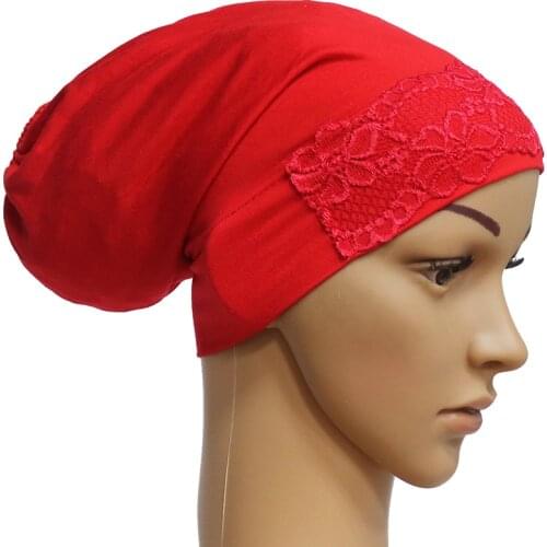 High Quality Muslim Lace Modal Cap Head Scarf Headwraps for Women Turbans for Women Muslim Scarf Muslim Fashion Woman Hijab