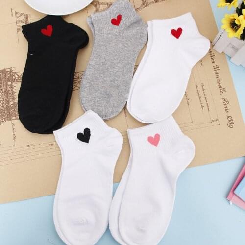 Heart Cute College Wind Simple Basic Fresh Female Socks Warm Comfortable Cotton Spring And Summer 1 Pair Fashion New Hot Sale