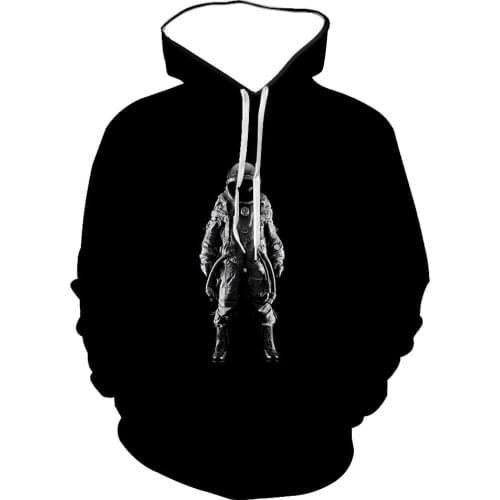 2021 New Round Neck Long-Sleeved Autumn And Winter Sports Sweater Hoodie With 3d Printed Various Astronaut Patterns