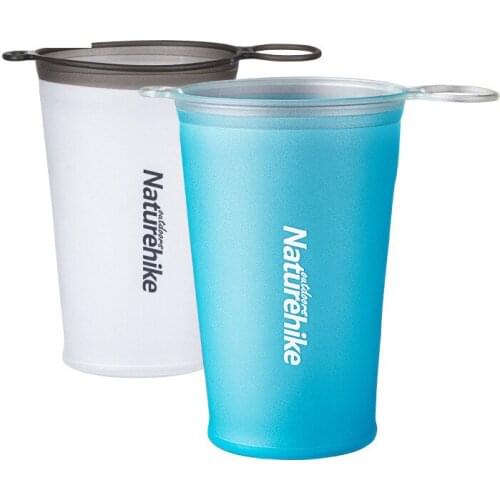 【New store 】 2020 new TPU Soft Cup Outdoor Camping Trekking Hiking Portable Light Folding Cup *2Pcs NH20SJ020 Naturehik