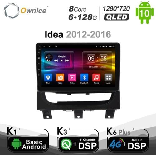 Ownice 1280*720 Android10.0 DSP GPS Navi Radio Player for Fiat Strada ldea 2012 - 2016 4G LTE Optical Car DVD SPDIF 6G+128G