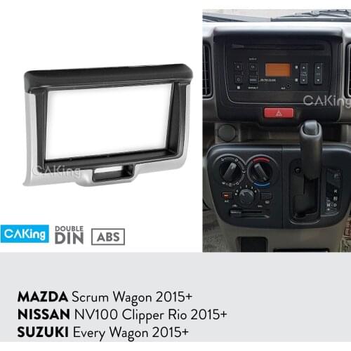 Fascia Radio Panel for MAZDA Scrum Wagon / NISSAN NV100 Clipper Rio / SUZUKI Every Wagon 2015+ Dash Kit Facia Plate Adapter