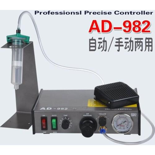 Semi-Auto Glue Dispenser PCB Solder Paste Liquid Controller Dropper Fluid dispenser AD-982 220V