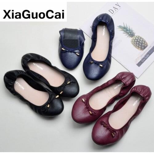 Spring Autumn Woman Casual Shoes Flat Soft Bottom Egg Roll Shoes Women Quality Flats Breathable Trendy Loafers Bow Hot Sale