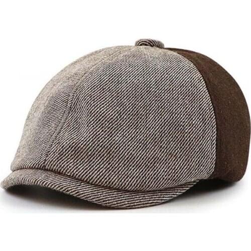 XEONGKVI 2020 British Joining Wool Beret Autumn Winter Warm Brand Snapback Wool Hats For Women Men Painter Peaked Cap Casquette