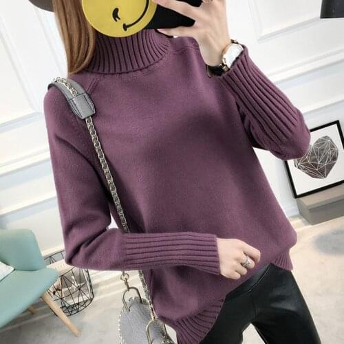 Autumn winter Sweater Women Turtleneck 2019 Long Sleeve Tricot Women Sweaters And Pullovers Female Knitted Jumper Jersey Tops