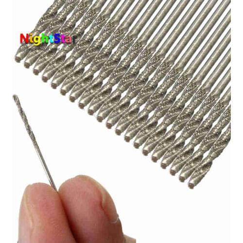 10Pcs/set 1MM Diamond Coated HSS Tipped Solid Bits Drill Twist Drills Bit Hole Saw