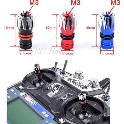 2PCS 3D Flying M3 3mm Rocker Head Transmitter Stick Ends Remote Controller For Flysky I6 I6X I6S / Frsky Taranis X7 / AT9S / T12