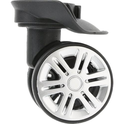 2 x Suitcase Luggage Trolley Dual Roller Mute Wheels Replacement Casters A19