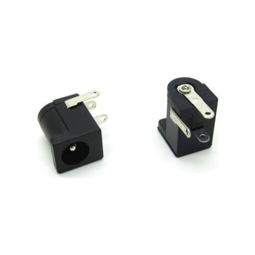 200Pcs DC-005 Black DC Power Jack Socket Connector DC005 5.5*2.1mm 2.1 socket Round the needle