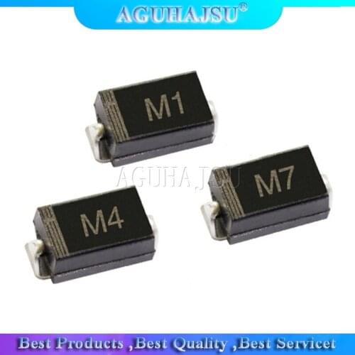 2000PCS SMA Rectifier diode 1N4001 M1 1N4004 M4 1N4007 M7 FR107 RS1M FR207 RS2M HER108 US1M SF18 ES1J SF14 ES1D DO-214AC