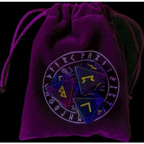 3 Pcs 8-Sided Rune Dice Resin Assorted Polyhedral Dice Set Divination Game Toys A0KA