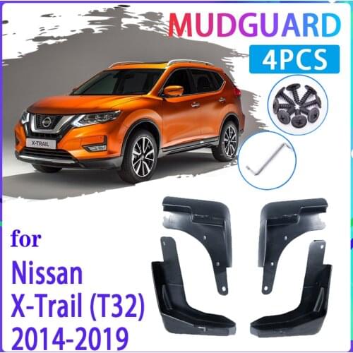 4 PCS Car Mud Flaps for Nissan X-Trail T32 2014~2019 Mudguard Splash Guards Fender Mudflaps Auto Accessories