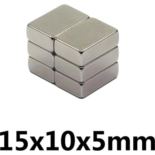 5/10/20/50/100PCS 15x10x5 mm Cuboid Block Magnetic 15X10X5mm Neodymium Magnet 15x10x5mm Permanent NdFeB Super Magnets 15*10*5