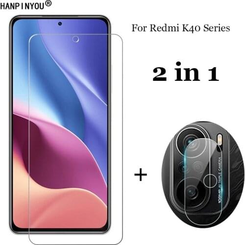 2-in-1 For Xiaomi Redmi K40 Pro Plus Ultra Gaming 6.67" Camera Lens Protection Film + Front Tempered Glass Screen Protector