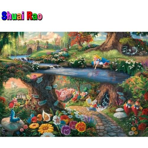 Fantasy fairy tale forest 5d diy diamond painting full drill mosaic art cartoon princess diamond embroidery children room decor