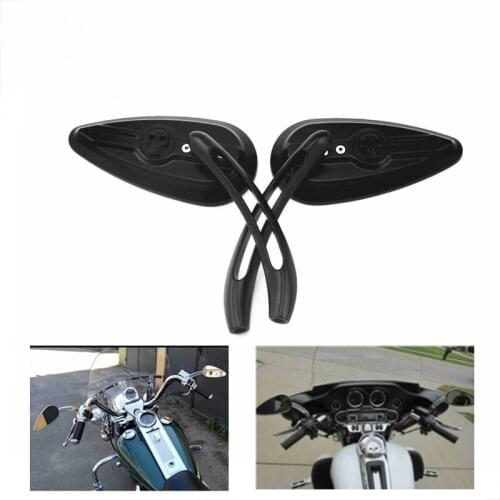 NEW 8mm/10mm Custom Skull Motorcycle Rear View Side Mirrors For Honda Yamaha Kawasaki Suzuki Harley Cruiser Chopper Street Bike