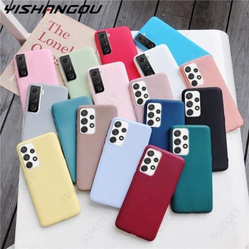 Case For Samsung Galaxy A52 A72 A51 A71 A32 A42 5G A12 A02 S21 Ultra S20 FE Plus Slim Shockproof Soft Silicone Back Cover