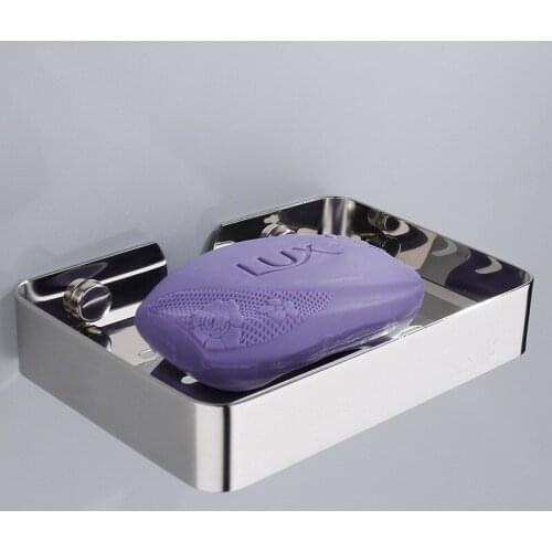 Soap Holder Rack Wall Mounted Soap Holder Stainless Steel Soap Sponge Dish Bathroom Accessories Soap Dishes