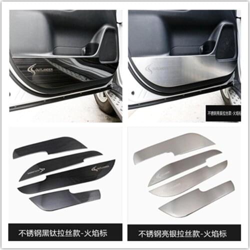 FOR MITSUBISHI outlander 2013-2018 stainless steel 4PCS decorative door anti-kick panel decorative car sticker accessories