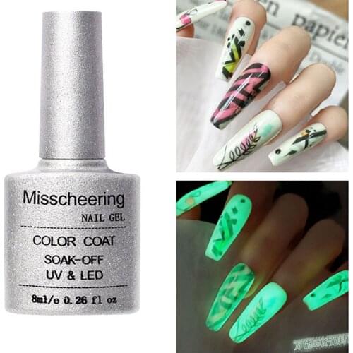 New beginning-Beauty 8Ml No-wash and Removable Nails Gel Fashion Nail Art Luminous Sealing Layer Top Coat for Manicure Design