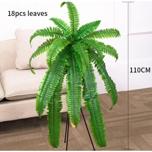 Artificial Persian Fern leaf Plants Wall Hanging Fake Lifelike Plastic floral Leaves bouquet Wedding Backdrop Garden Home Decor