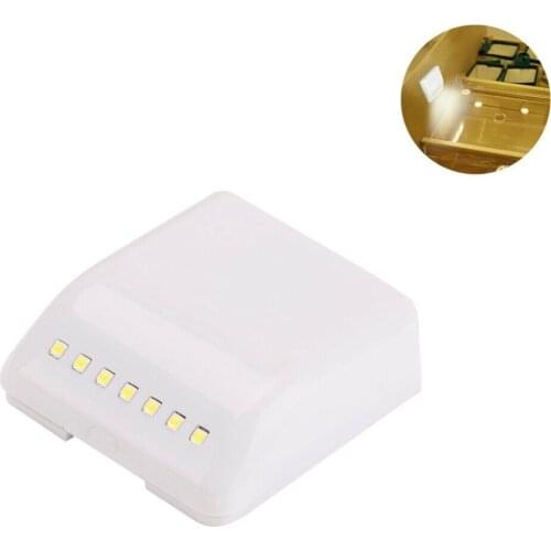 Kawatik 7 LED PIR Motion Induction Sensor Night Light Closet Cabinet Lighting Lamp White 6000K