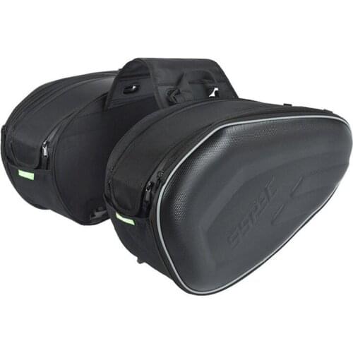 Motorcycle side bag saddle type motorcycle waterproof side bag double bag can put helmet Carbon Fiber