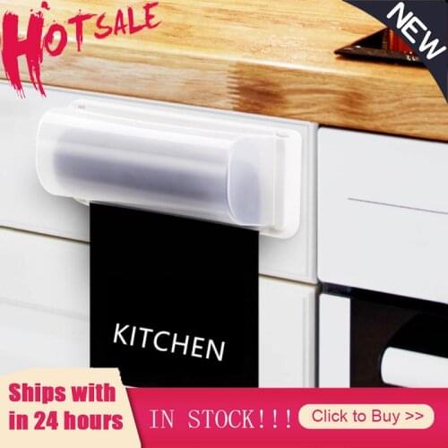 Wallmounted Bathroom Case Storage Box Plastic Bag Bins Garbage Kitchen Trash Bags Home Storage Organization Bathroom accessories