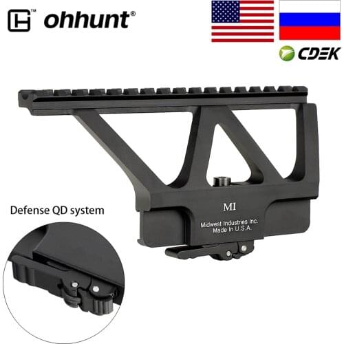 Ohhunt Elite Defense Quick Detach System AK Rail Scope Mount Base Picatinny Side Mounting For AK47 AK74