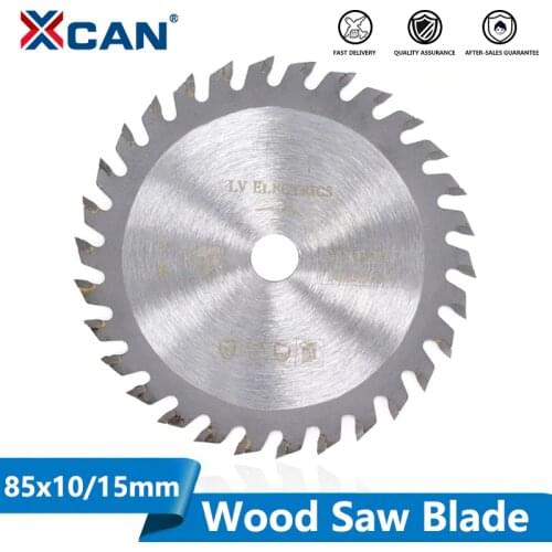 XCAN Mini Circular Saw Blade 1pc 85x10/15mm 24T 30T 36T High Quality Wood Cutting Blade Carbide Tipped Cutting Disc