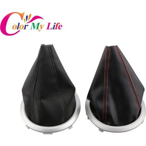 Color My Life Car Leather MT Gear Shift Knob Boot Gaiter Dust Cover Collar for Suzuki Swift Sx4 Alto 2005 - 2016 Auto Parts
