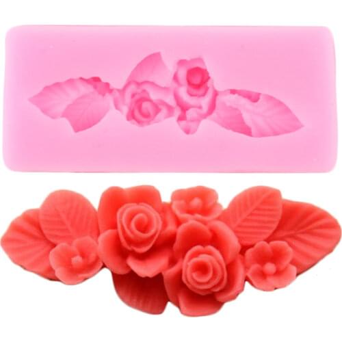 Flower Silicone Mold DIY Wedding Fondant Cupcake Topper Molds Cake Decorating Tools Chocolate Gumpaste Polymer Clay Candy Moulds