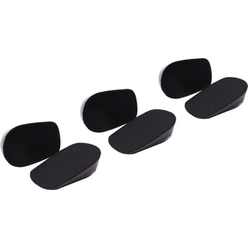 Shoe Lifts Insoles - 3 Pairs of Insert Gel Heel Pads - Height Increase Cushion for Men and Women - Black