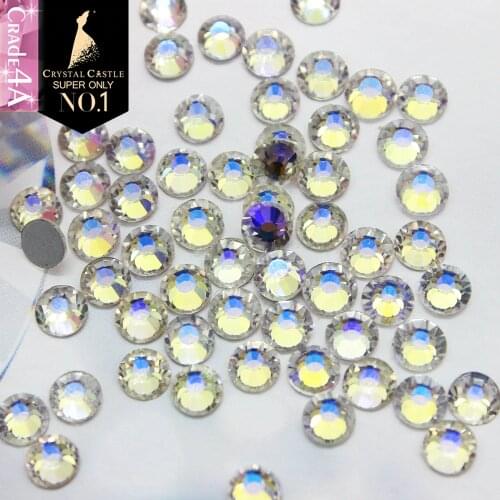 Crystal Castle 4A Nail rhinestones Shiny Moon Light Color Non-hotfix Crystal Strass Stones Flat back Handicrafts Rhinestones