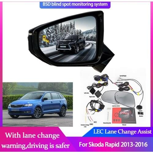 High Quality Car BSD System BSA BSM Blind Spot Detection Driving Warning Safety Radar Alert Mirror For Skoda Rapid 2013-2016