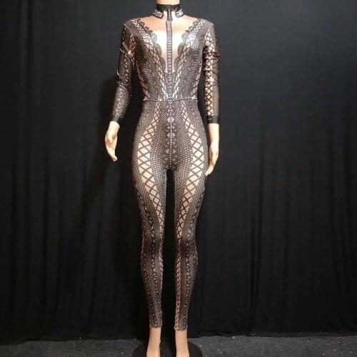 Strong Strecth S-XL size Womens Long Sleeve Sexy Bodycon Full Length Jumpsuits Club Night Wear