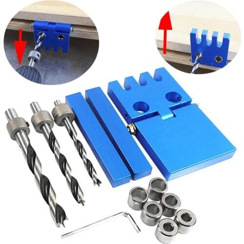 2 In 1 Folding Round Doweling Jig Vertical Drill Guide Locator Hole Opener Pocket Hole Jig Carpentry Woodworking Positioner Tool