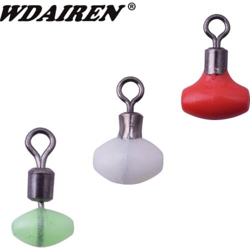 20pcs/lot Luminous Fishing Swivels Rolling Swivels Sea Fishing Accessories Tackle Connector Rolling Swivels 3-way Swivels WD-069