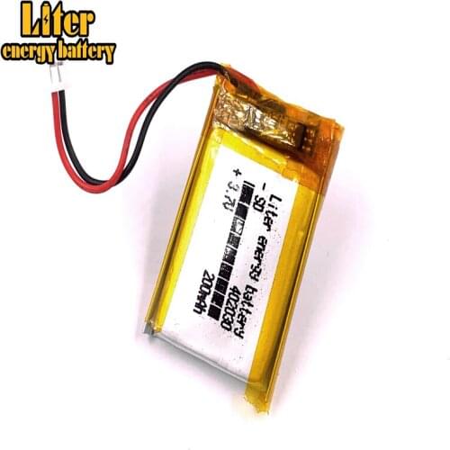 402030 3.7V 200mAh Lithium Polymer LiPo Rechargeable Battery with JST 1.25mm 2p For Mp3 Camera bluetooth GPS electronic part