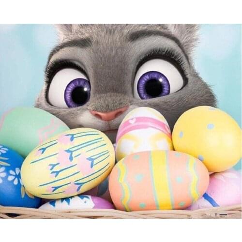 5d Diy Handmade Diamond Painting Cross Stitch Mosaic Painting Diamond Embroidery Diy Square/Round Drill Easter Egg Wall Decor