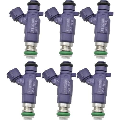 6PCS/lot Fuel Injector FBJC100 For Nissan Infiniti 350Z FX35 350Z Pathfinder G35 X-Trail Primera P12 V6 Engine 2.0 2.5 3.0 3.5L