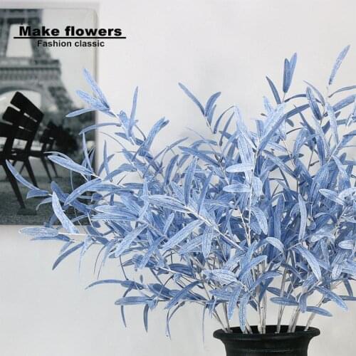 6 forks olive branch simulation flower plant scene layout home decoration fake plants