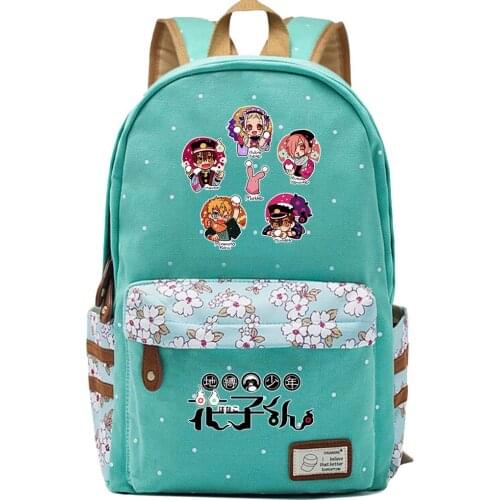 Jibaku Shounen Hanako-kun Anime Bag Backpack Flower Point Floral Bag School Teenagers Student Book Travel Laptop Mochila