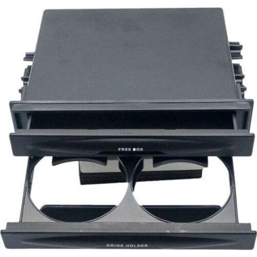 Car Double Radio Pocket Drinking Cup Water Can Holder Storage Box Car Interior Accessories For Truck Bus Van Lorry RV Camper