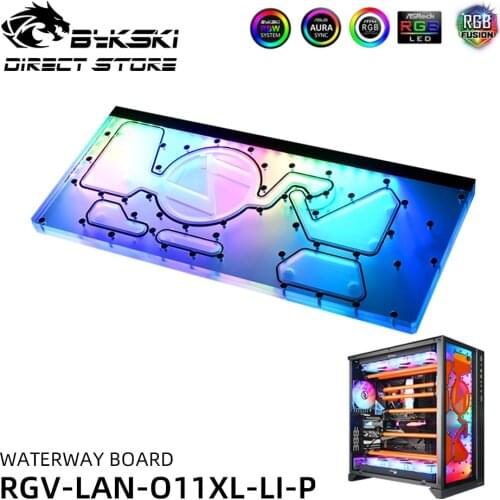 Bykaki RGB Acrylic Case Front Waterway Board Reservoir for Lianli O11D XL Case PC MOD Water Cooling 5V/12V RGV-LAN-O11XL-LI-P