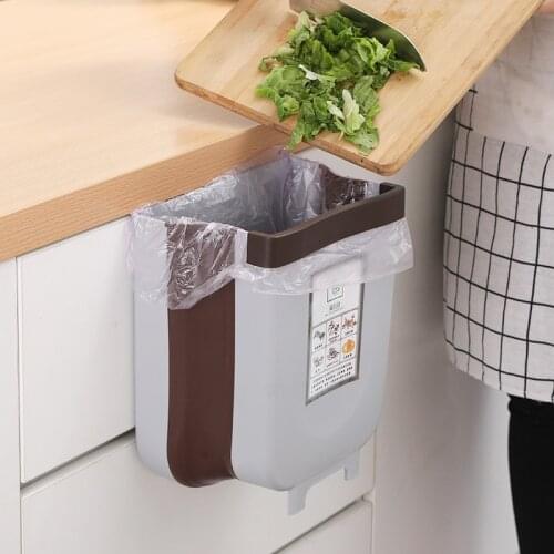 Household Kitchen Collapsible Wall-mounted Trash Can Car Classification Plastic Storage and Sorting Trash Basket Trash Bin Trash