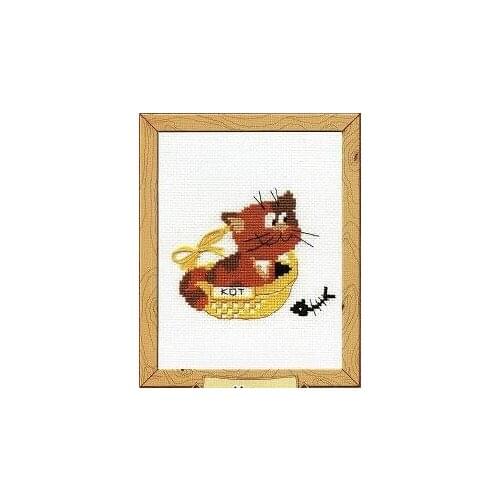 CAT DIY Craft Stich Cross Stitch Package Cotton Fabric Needlework Embroidery Crafts Counted Cross-Stitching Kit