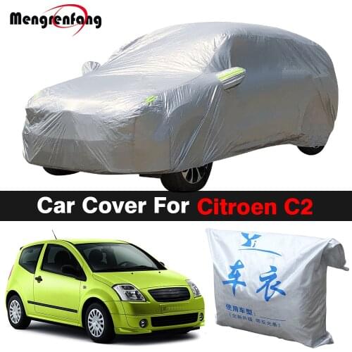 Full Car Cover For Citroen C2 Outdoor Indoor Anti-UV Sun Rain Snow Ice Dust Protection Cover