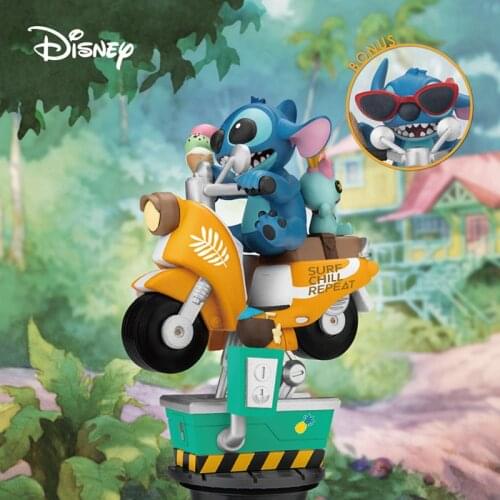 Beast kingdom Disney Lilo & Stitch Rocking car Limited Edition Peripheral Hand-made Scene Decoration Toy Collection Gift